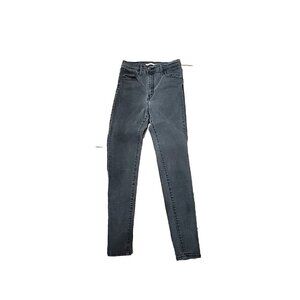 Levi’s Mile High Jeans Super Skinny Charcoal Wash Black Denim stretch Women's 27